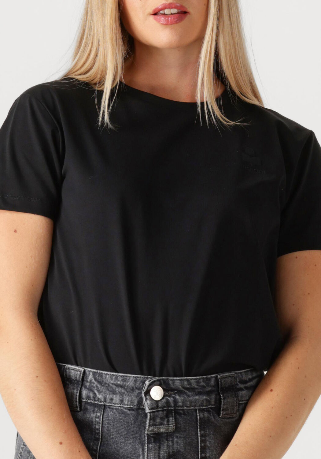 Zwarte MARANT ETOILE T-shirt ABY-GZ 23PTS0070FA - large