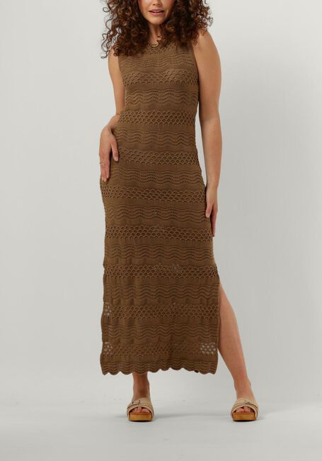 Camel SECOND FEMALE Midi jurk MUTIO KNIT DRESS - large