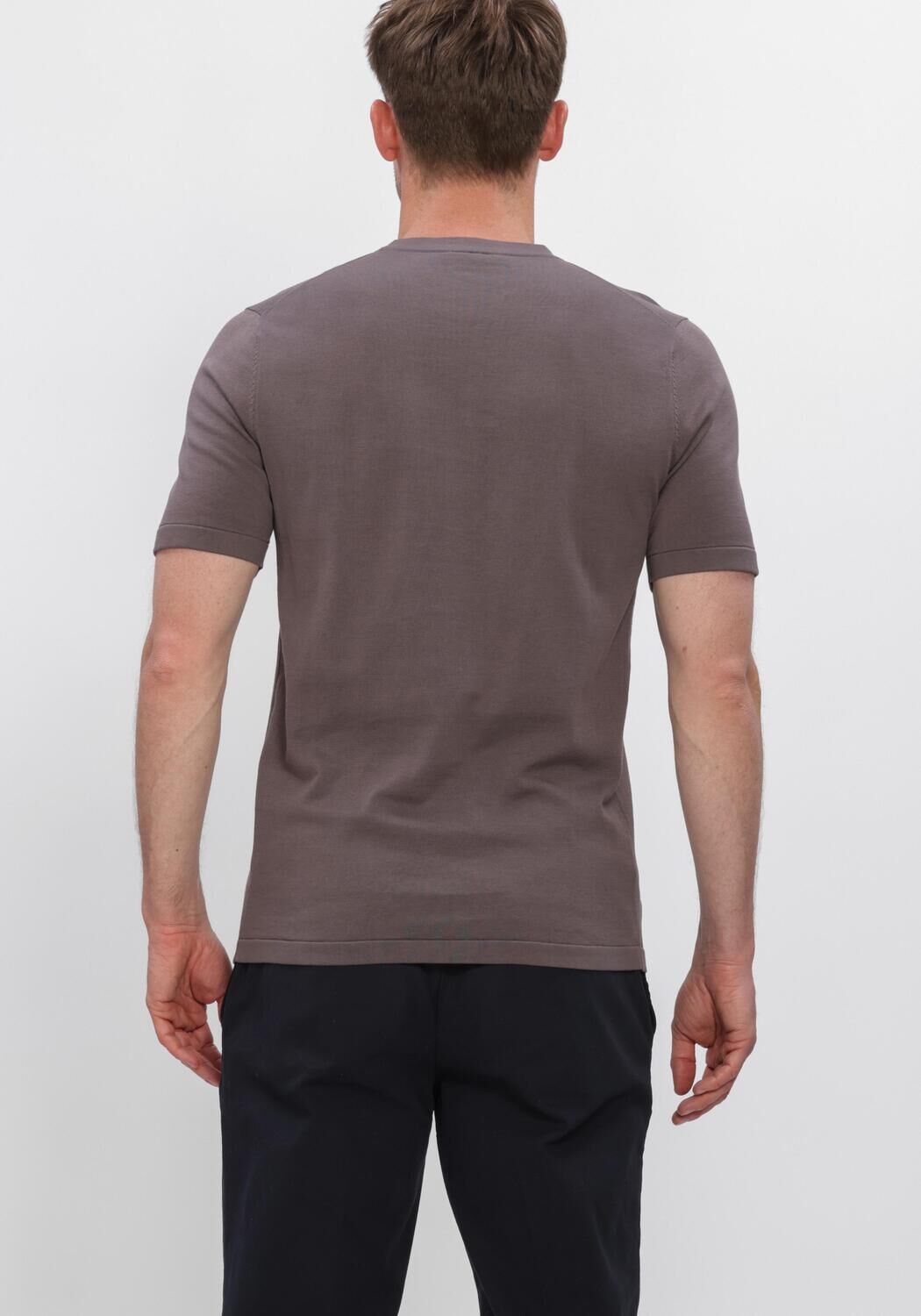 Taupe PROFUOMO Polo T-SHIRT CREW NECK SS AERO EASE - large