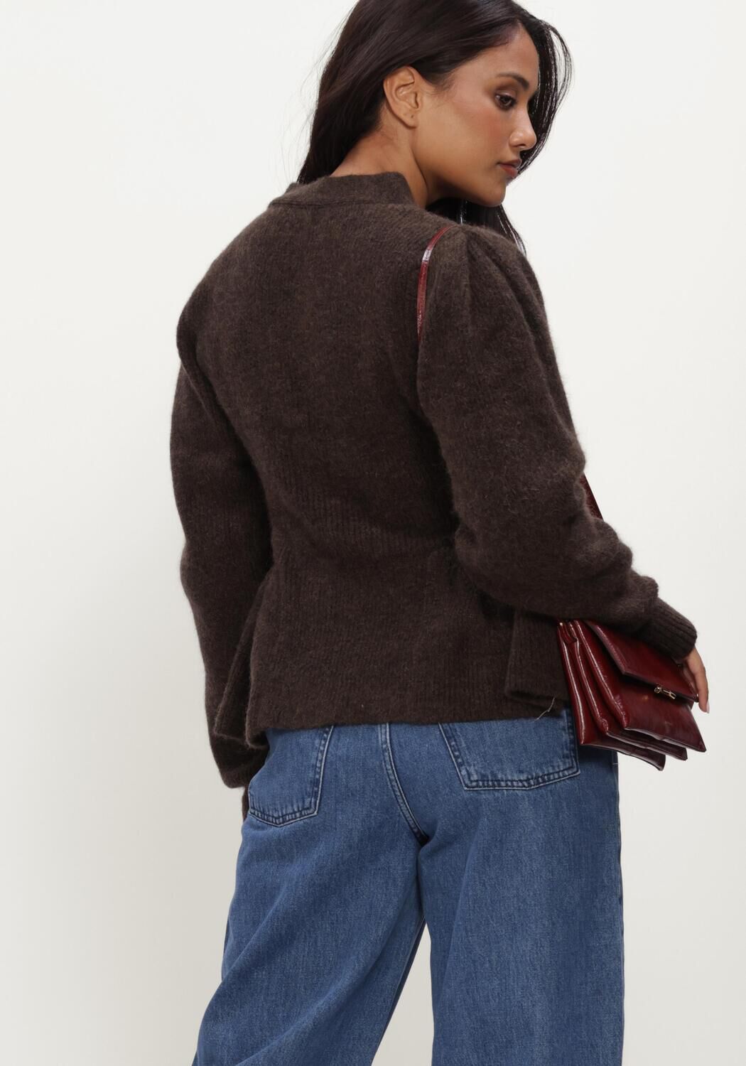 Bruine ROTATE Vest KNIT PEPLUM CARDIGAN - large