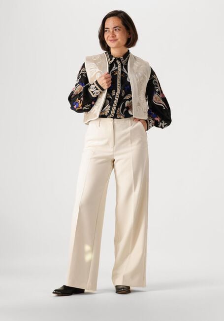 Zwarte SUMMUM Blouses BLOUSE EMBROIRERED VOILE - large