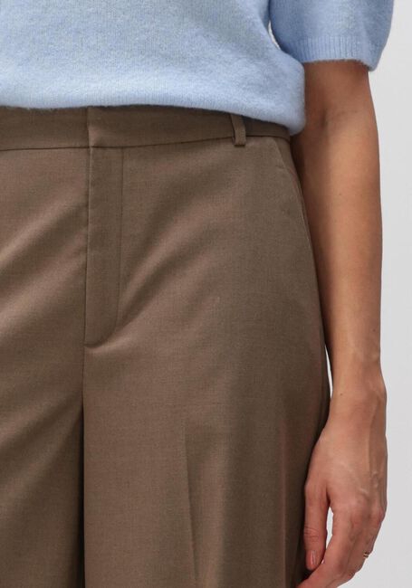 Taupe GESTUZ Wijde broek GZPAULA MW STRAIGHT PANTS - large
