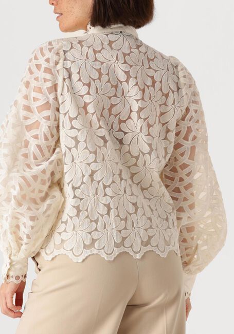 Witte SUMMUM Blouses BLOUSE LACE ORGANZA - large