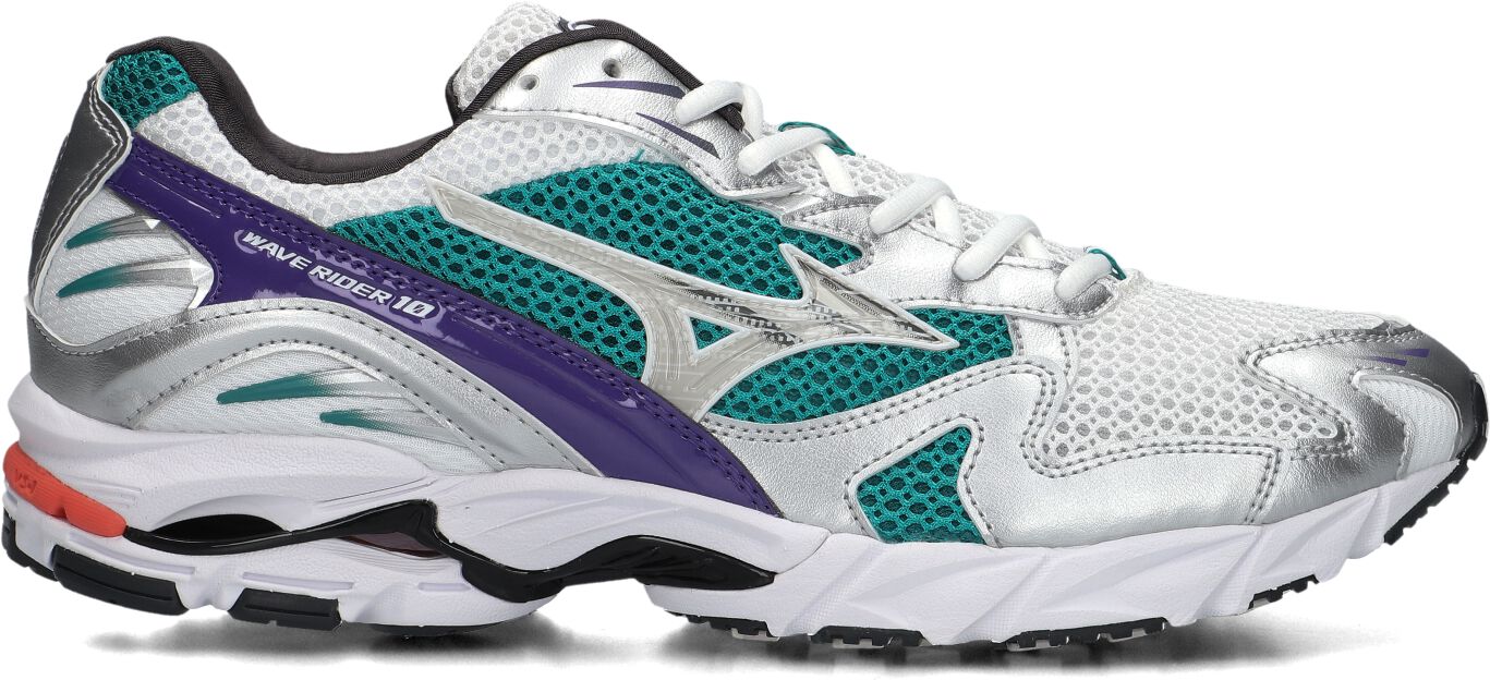 Mizuno Lage Sneakers Heren Wave Rider 10 Sport, Maat: 47, Materiaal: Leatherlook, Kleur: Wit afbeelding