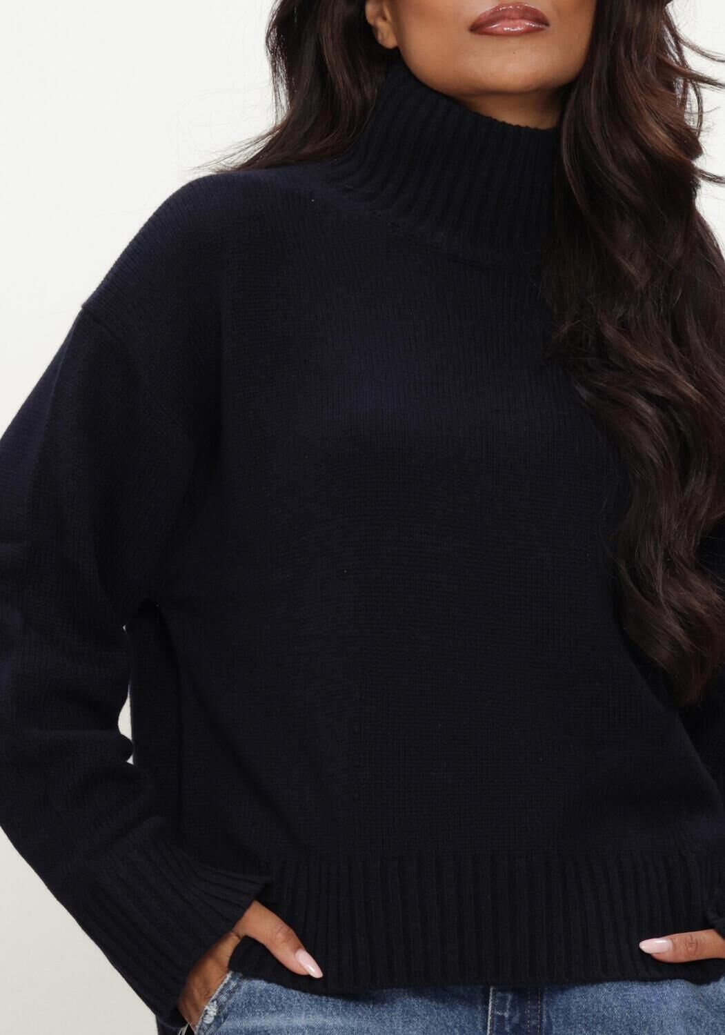Zwarte LUISA CERANO Coltrui TURTLENECK AUS WOLL-MIX - large
