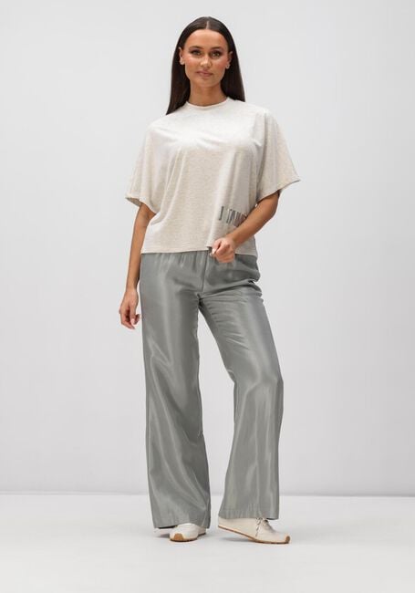 Lichtgrijze AIMEE THE LABEL T-shirt YARA TEE - large