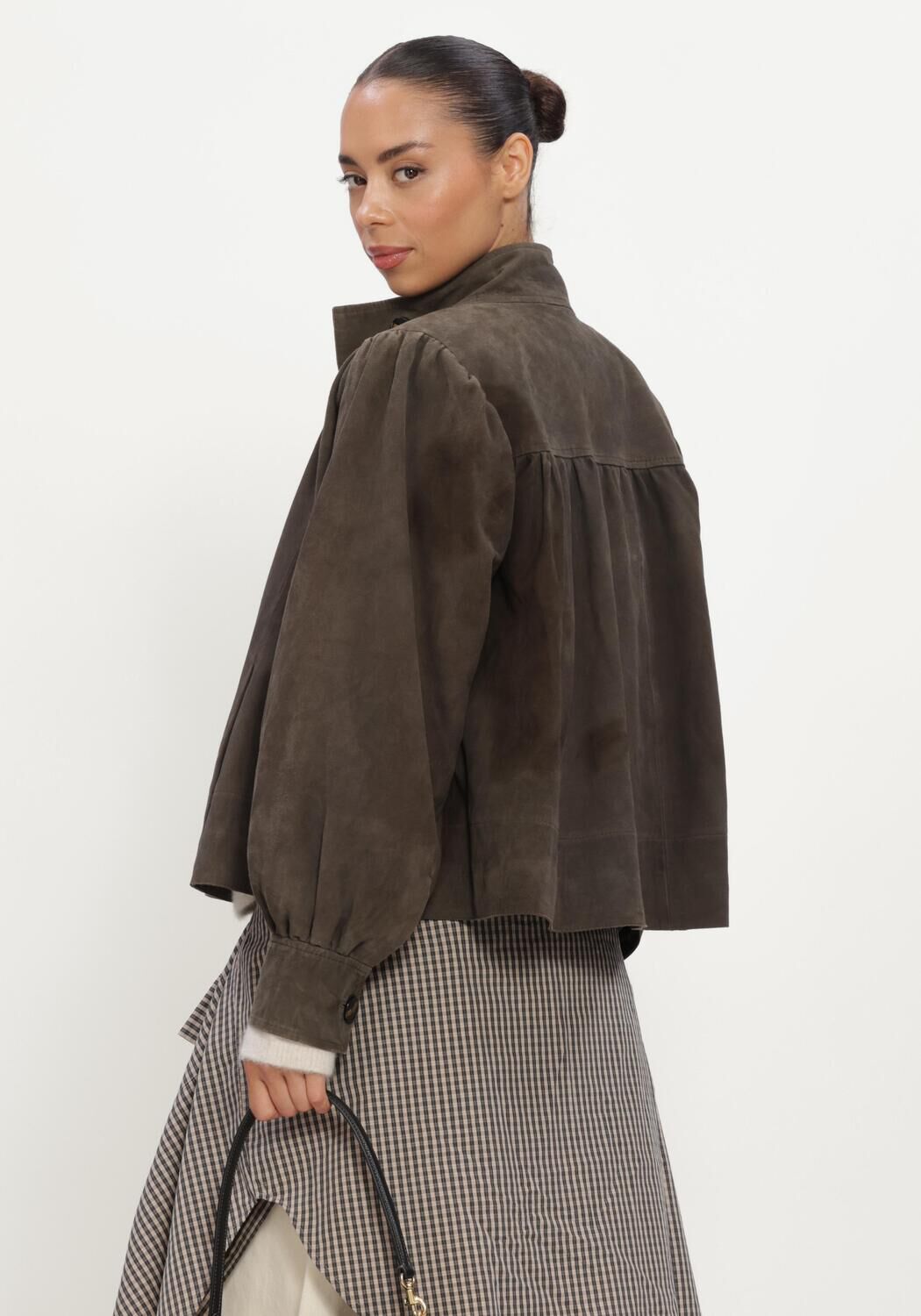 Zwarte SECOND FEMALE Jack ZONIE SUEDE JACKET - large