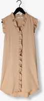 Taupe CO'COUTURE Mini jurk SUEDA FRILL DRESS - medium