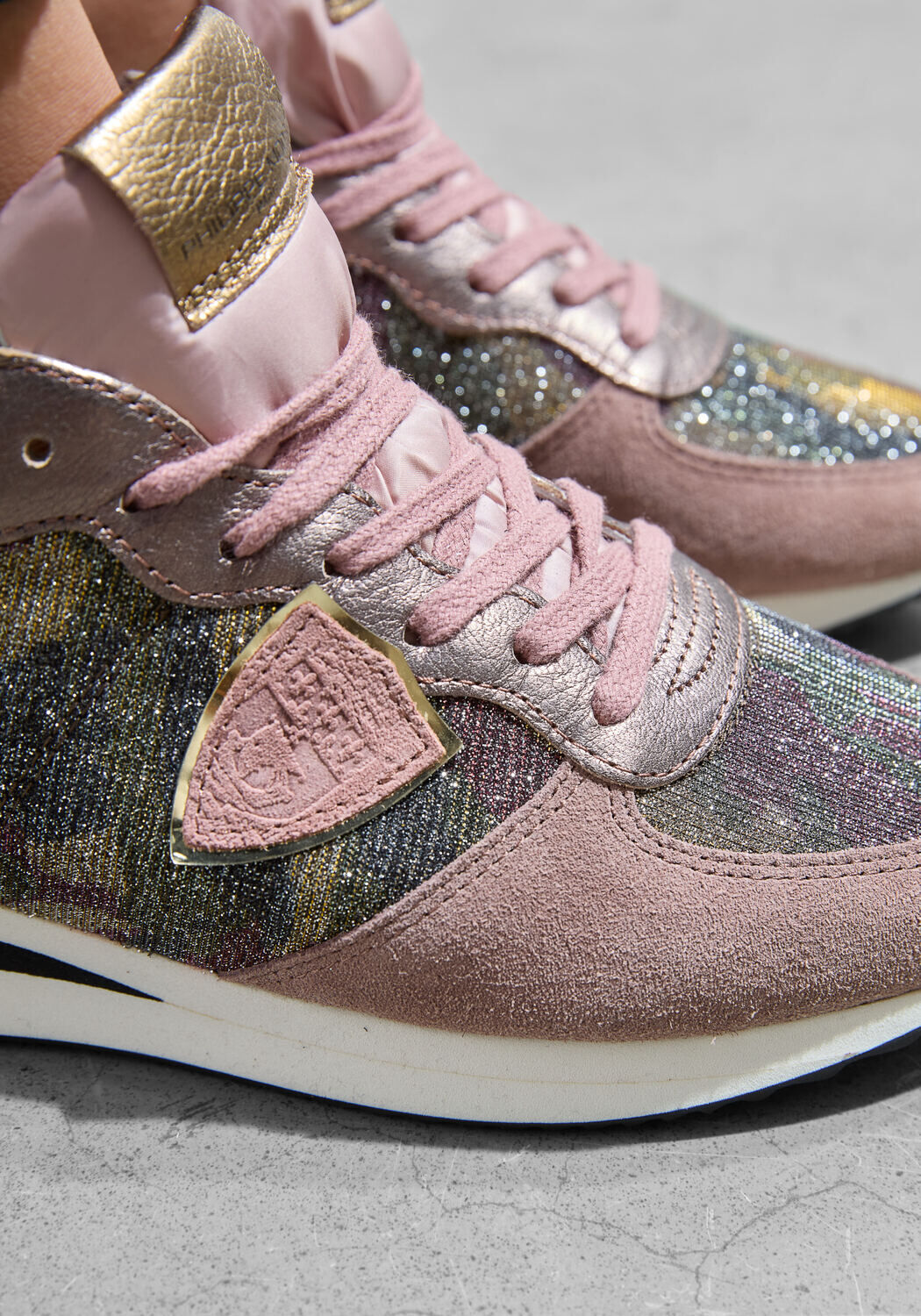 Roze PHILIPPE MODEL Lage sneakers TRPX CAMO - large