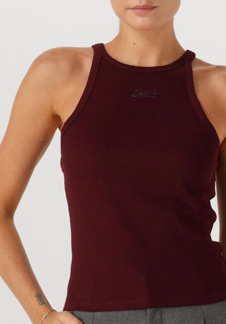 Bordeaux GESTUZ Top GZDREW RHINSTONE LOGO TANK - large