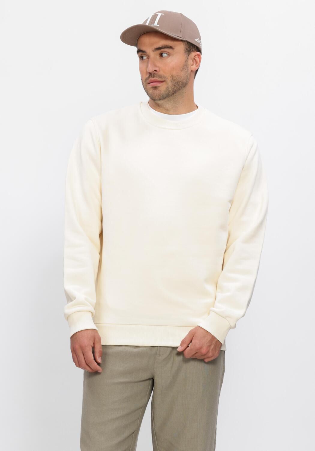 Les Deux Sweater Heren Ben Artist Sweatshirt, Maat: S, Kleur: Gebroken wit afbeelding 1