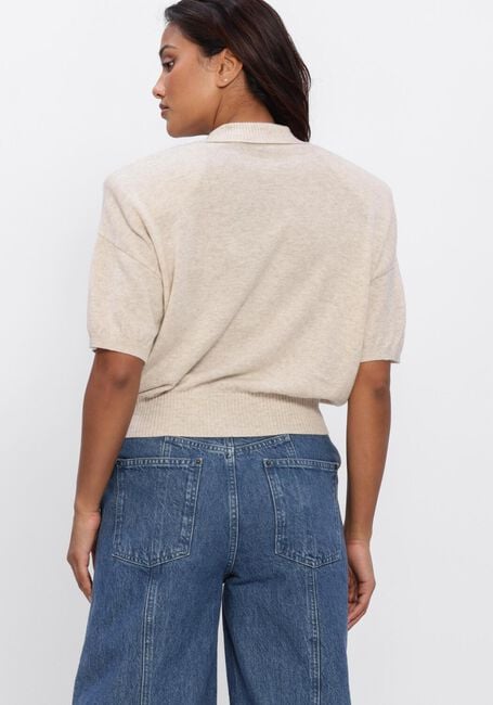 Beige ROTATE Trui KNITTED POLO - large