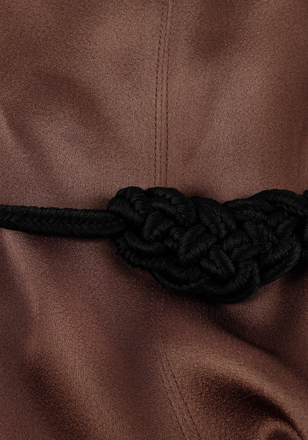 Bruine FORTE FORTE Maxi jurk ENVERS SATIN SHINY KAFTAN DRESS - large