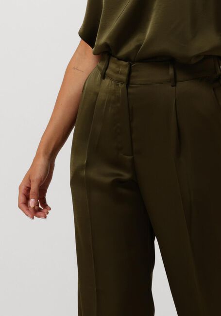 Donkergroene DANTE6 Pantalon ZIJDEN BROEK - large