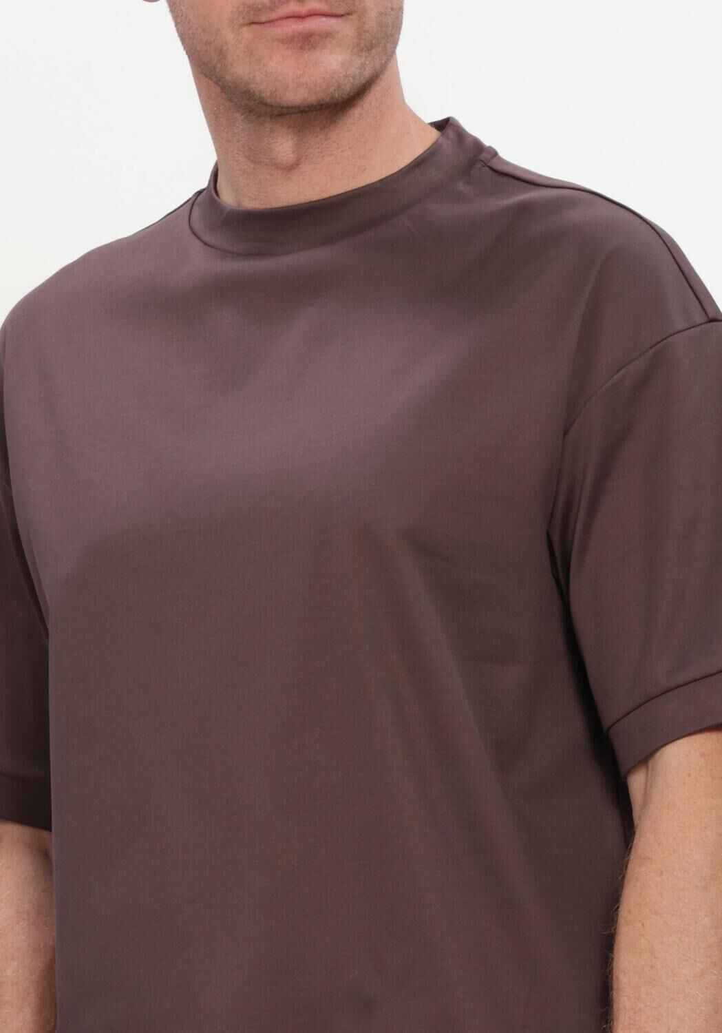 Bruine VALENZA Polo HEAVY SUPIMA OVERSIZED T-SHIRT - large