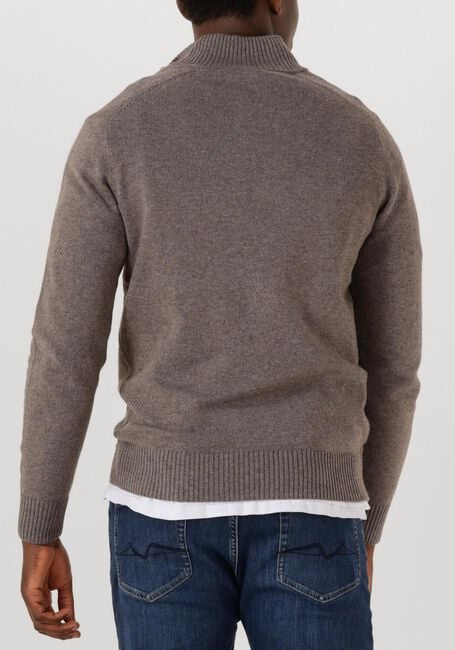 Taupe GENTILUOMO Trui TURTLE BUTTON+ZIP LS - large