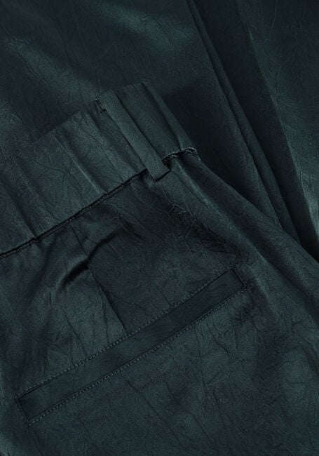 Donkergroene DANTE6 Wijde broek JULES CREASED SATIN PANTS - large