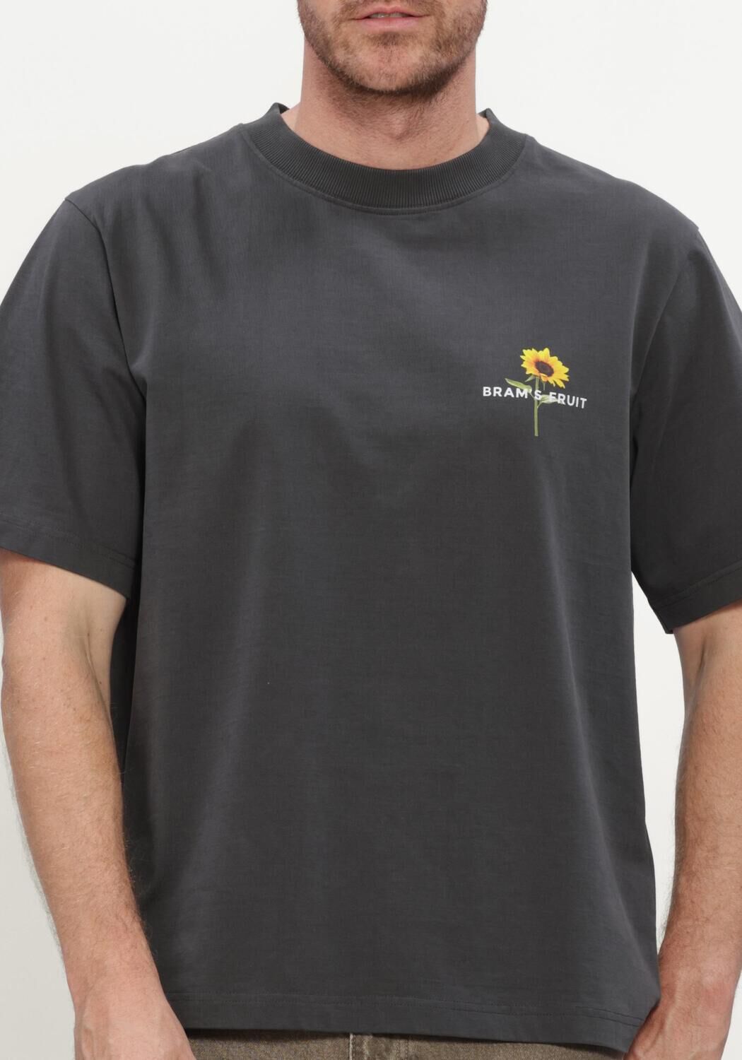 Zwarte BRAM'S FRUIT T-shirt SUNFLOWER T-SHIRT - large