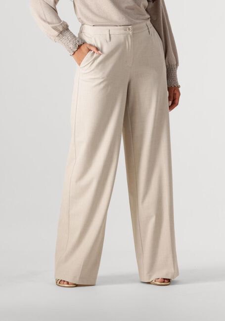 Beige SUMMUM Pantalon TROUSERS WIDE VISCOSE BLEND STRETCH - large