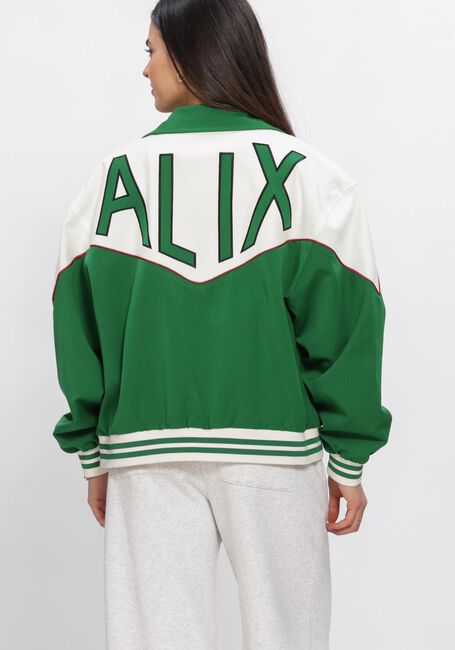 Groene ALIX THE LABEL Jack LADIES WOVEN COLOURBLOCKING BOMBER - large