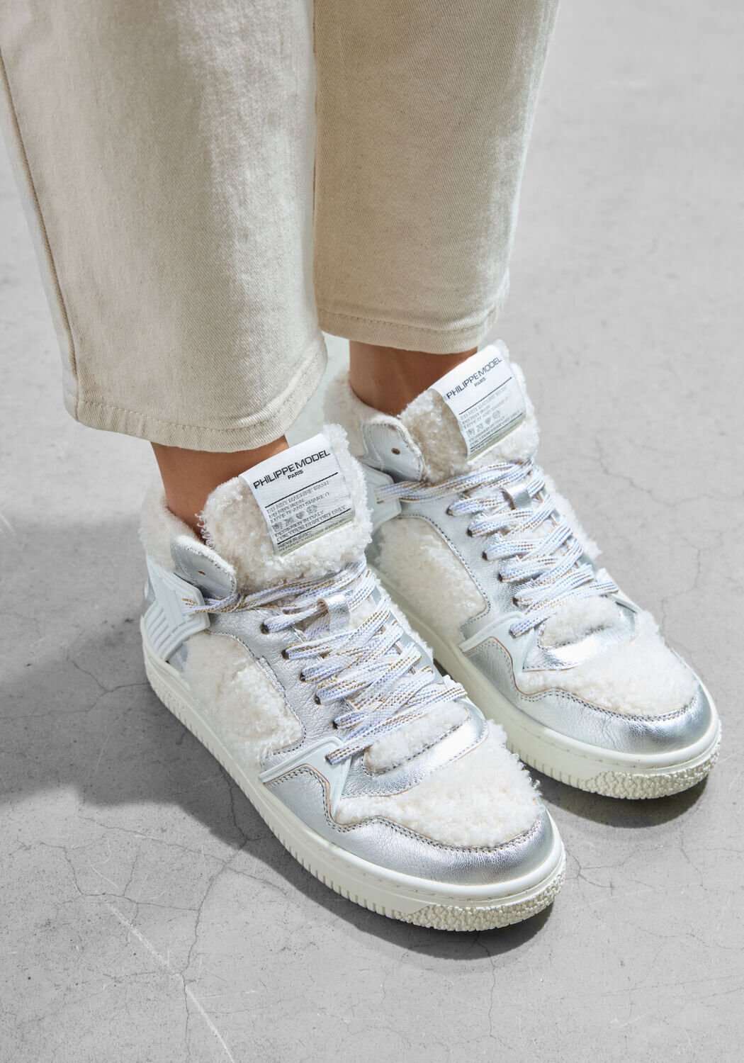 Witte PHILIPPE MODEL Hoge sneakers LA GRANDE MID WOMAN - medium