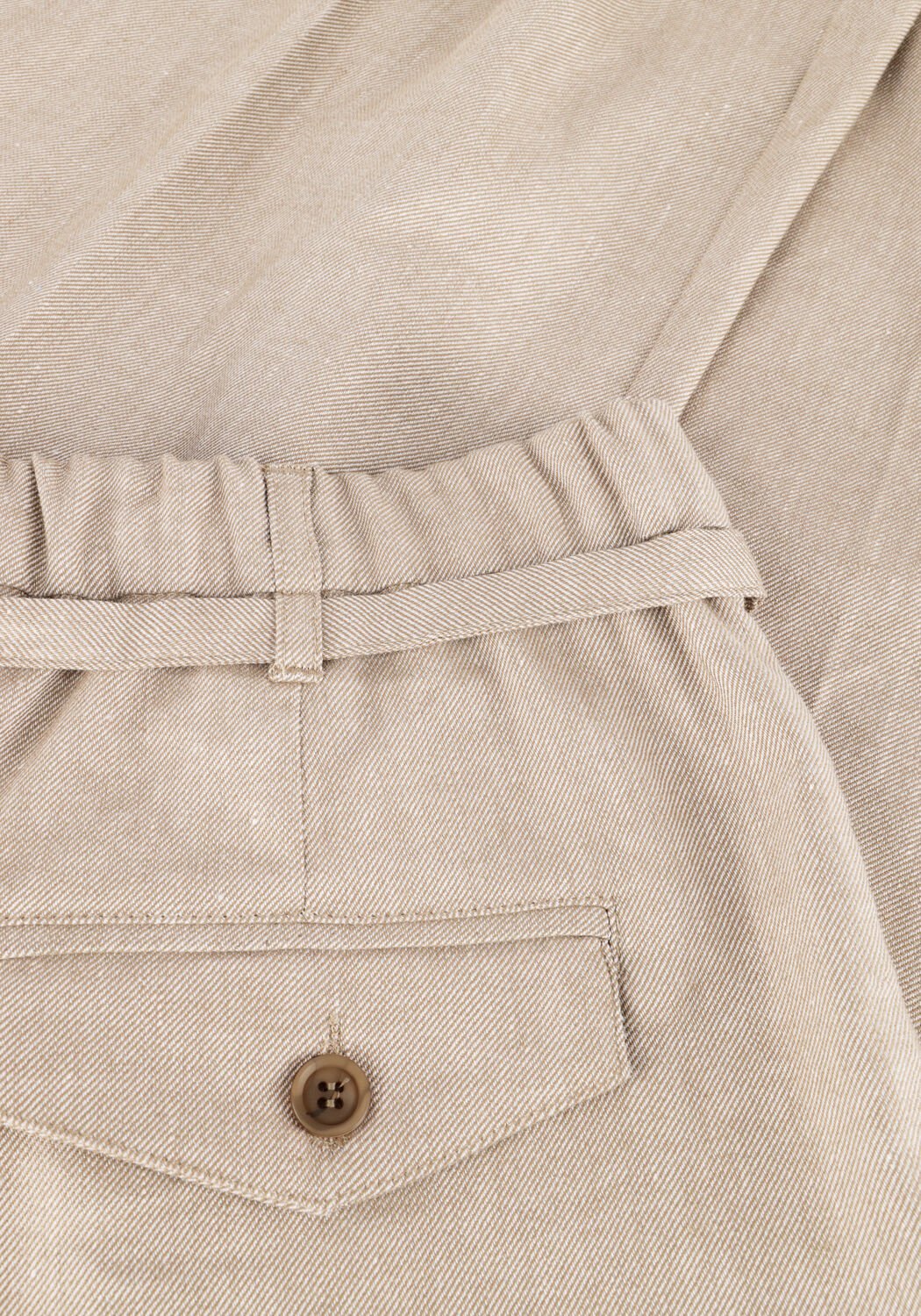 Beige SUMMUM Pantalon TROUSERS WIDE LINEN BLEND TWILL - large