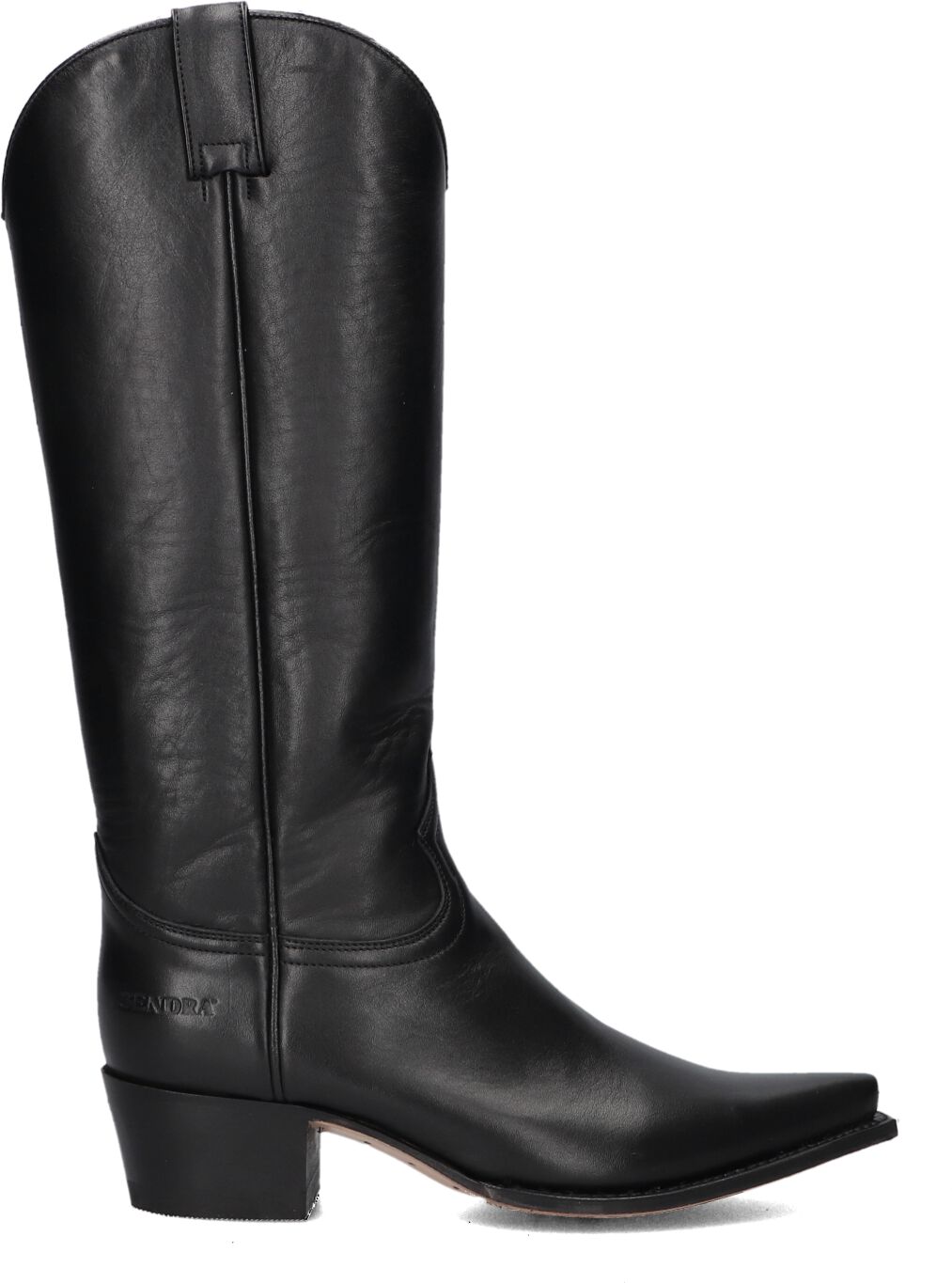 Sendra Cowboylaarzen Dames 18487, Maat: 38, Materiaal: Leer, Kleur: Zwart