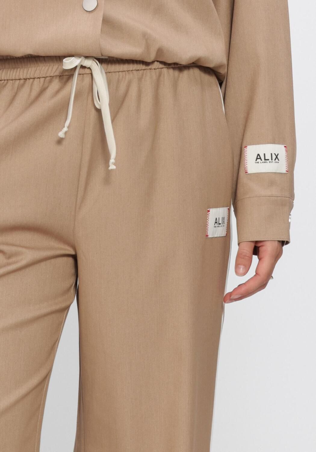 Camel ALIX THE LABEL Broeken LADIES WOVEN 2 TONE PANTS - large