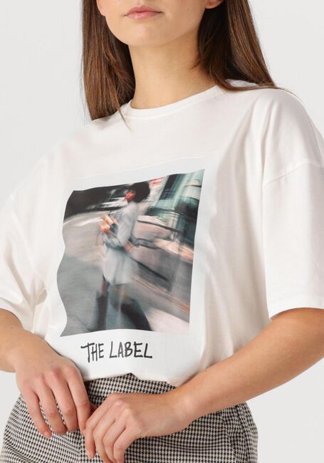 Witte ALIX THE LABEL T-shirt LADIES KNITTED POLAROID TSHIRT - large