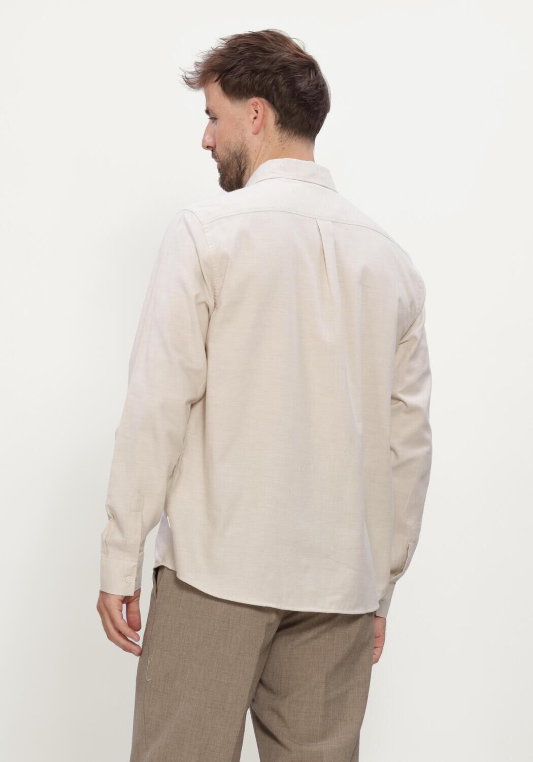 Witte LES DEUX Klassiek overhemd SOFT FLANNEL SHIRT - large