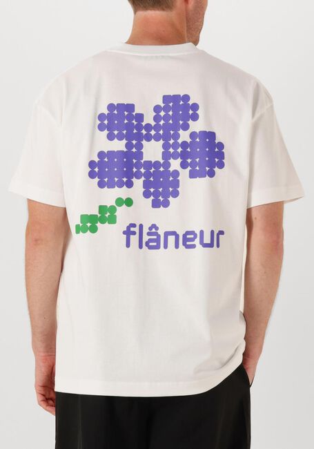 Witte FLANEUR Polo / T-shirt PIXEL FLOWER T SHIRT - large