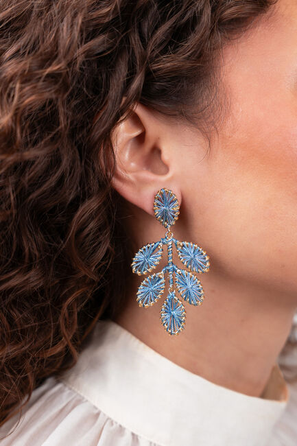 Blauwe LOTT. GIOIELLI Oorbellen CE SI FLOWER LEAFS EARRING M - large
