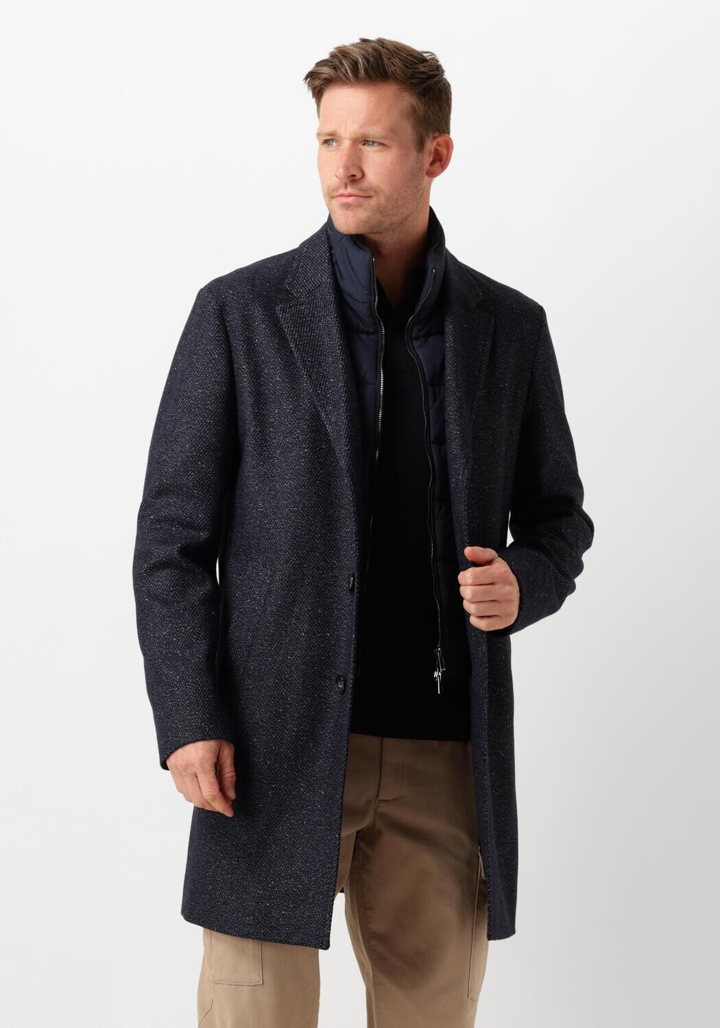 Boss Black Mantel Heren H-hyde-bib-234, Maat: 50, Kleur: Donkerblauw