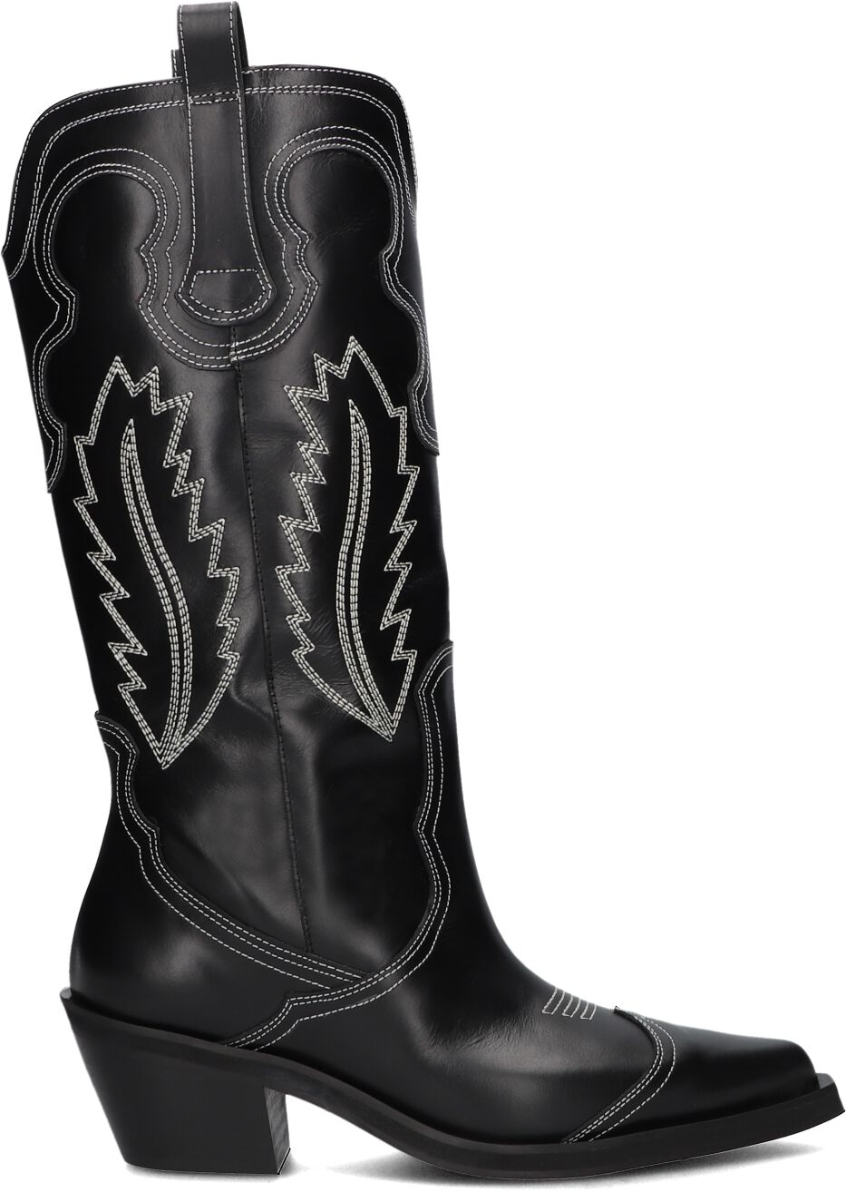 Toral Cowboylaarzen Dames Motto, Maat: 39, Materiaal: Leer, Kleur: Zwart