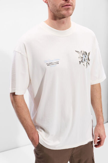 Ecru REPRESENT T-shirt LEGACY CHERUBS T SHIRT - large