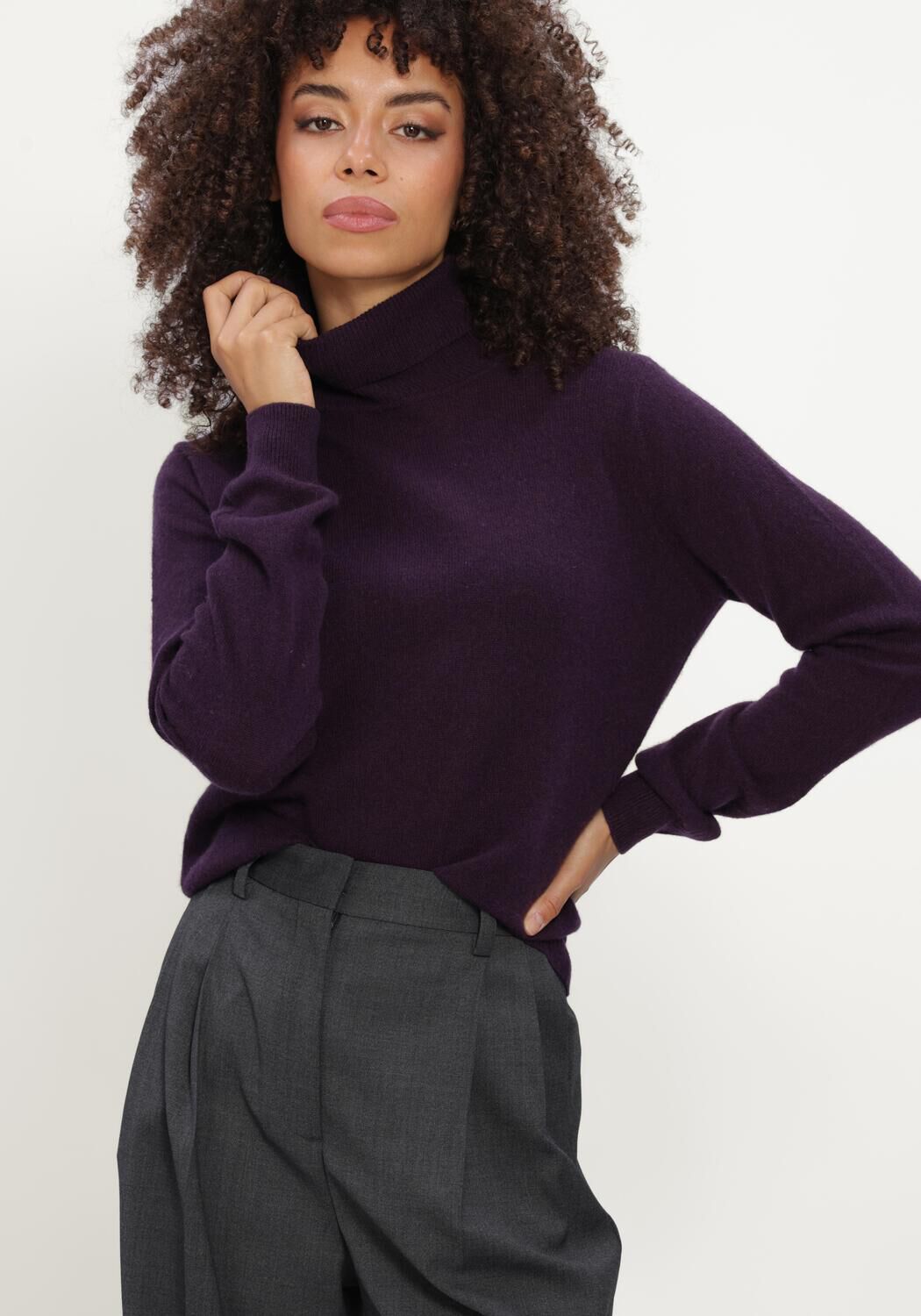 Paarse ABSOLUT CASHMERE Trui THEMYS - large