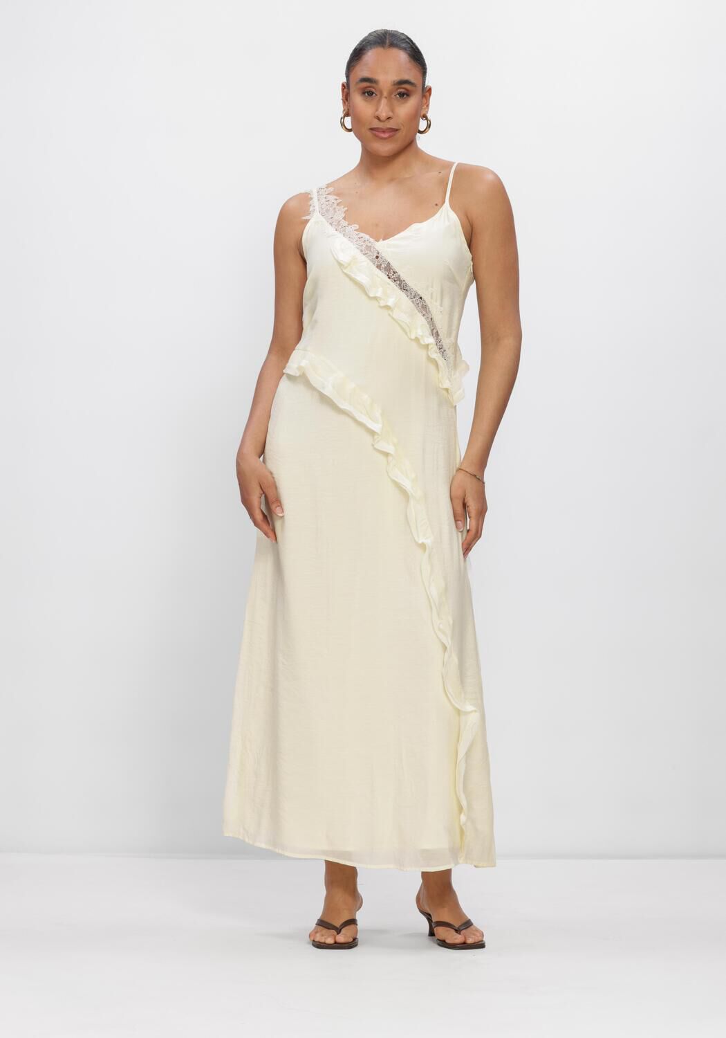 Gele COPENHAGEN MUSE Midi jurk CMNORMA-DRESS - large