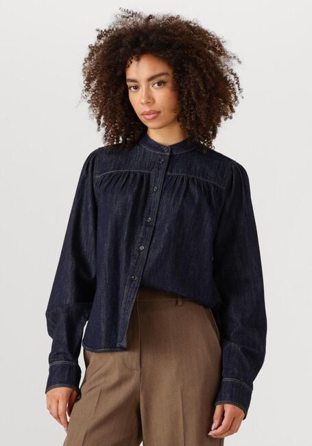 Donkerblauwe SECOND FEMALE Blouses DERA DENIM SHIRT - large