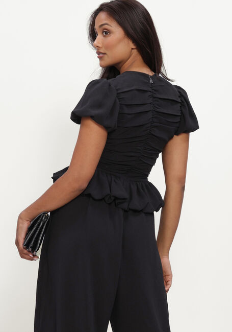 Zwarte ROTATE Blouses RUCHED PUFF SLEEVE TOP - large