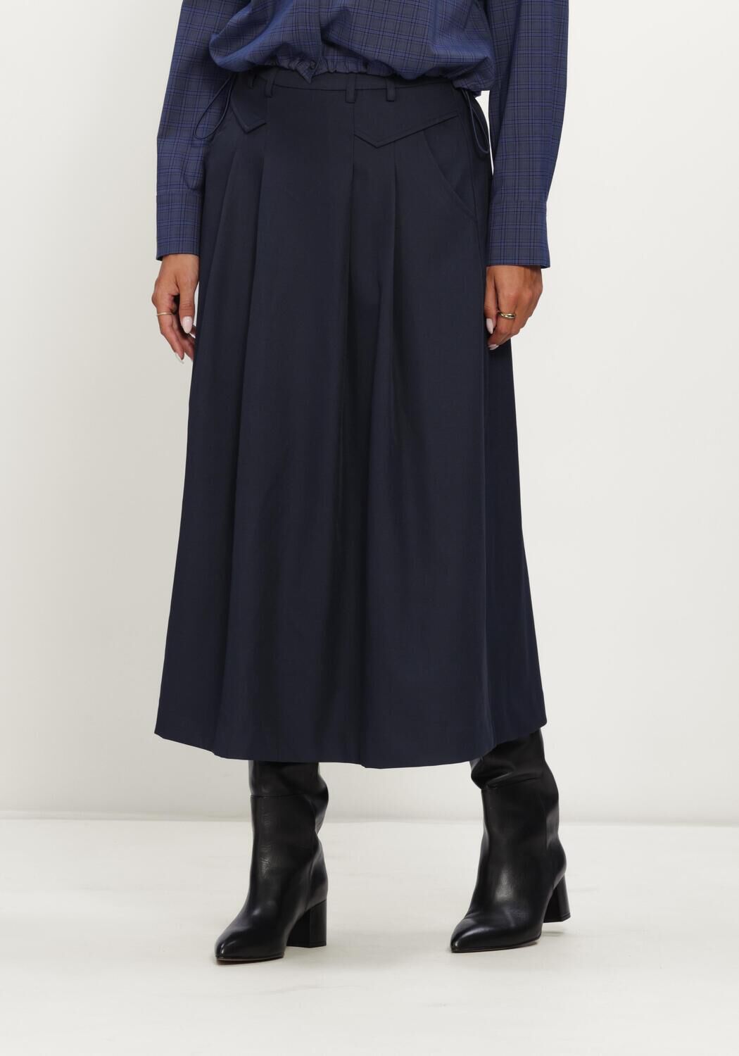 Donkerblauwe CO'COUTURE Maxirok LUNACC POCKET PLEAT SKIRT - large