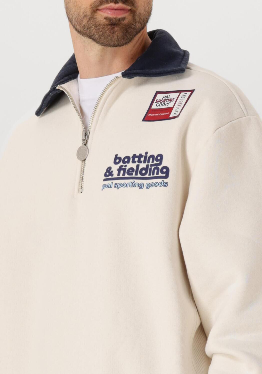 Ecru PAL Sporting Goods Polo BATTING + FIELDING HALF ZIP - large