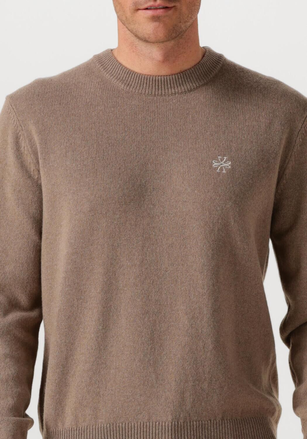 Camel JACOB COHEN Trui GIROCOLLO LANA CASHMERE - large