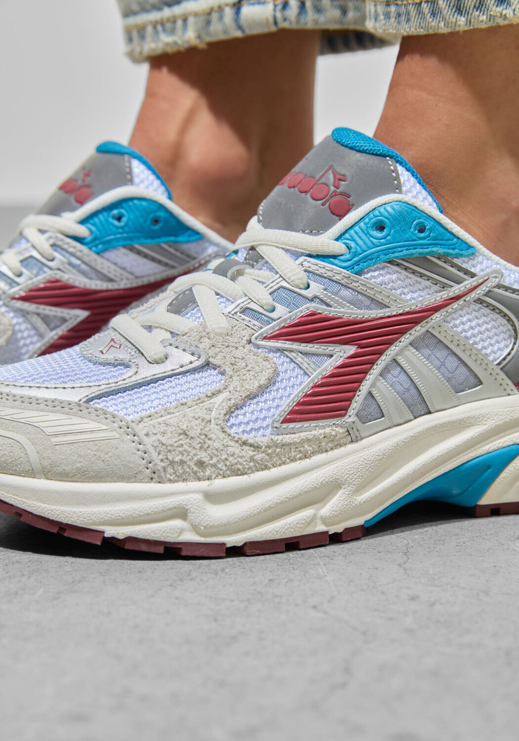 Grijze DIADORA HERITAGE Lage sneakers MYTHOS STAR - large