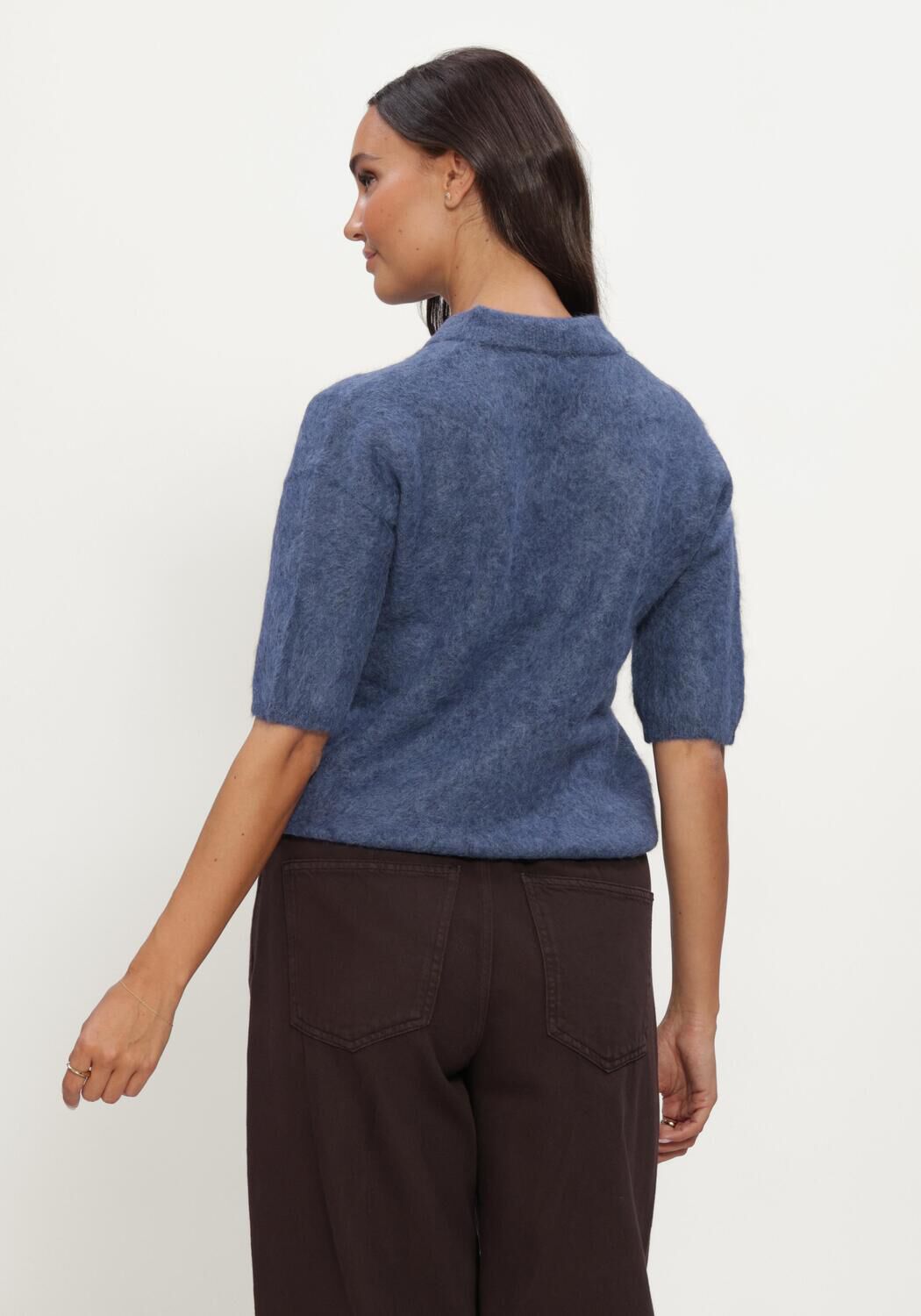 Blauwe KNIT-TED Tops & T-shirts SHERMAN TOP - large