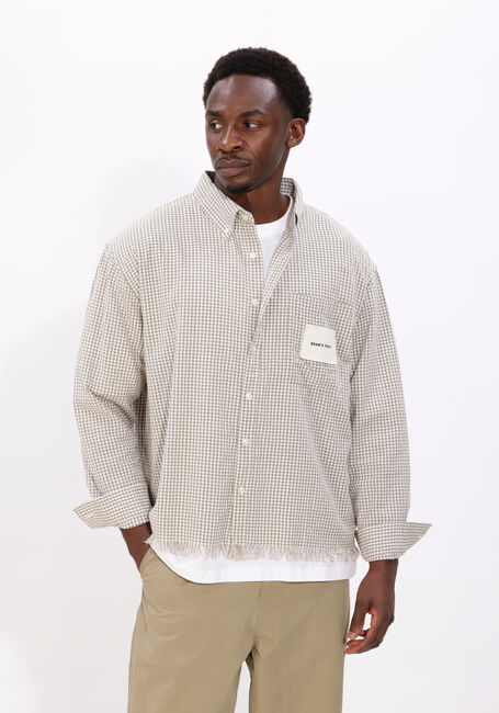 Zand BRAM'S FRUIT Casual overhemd DISTRESSED FARMER'S SHIRT LS - large