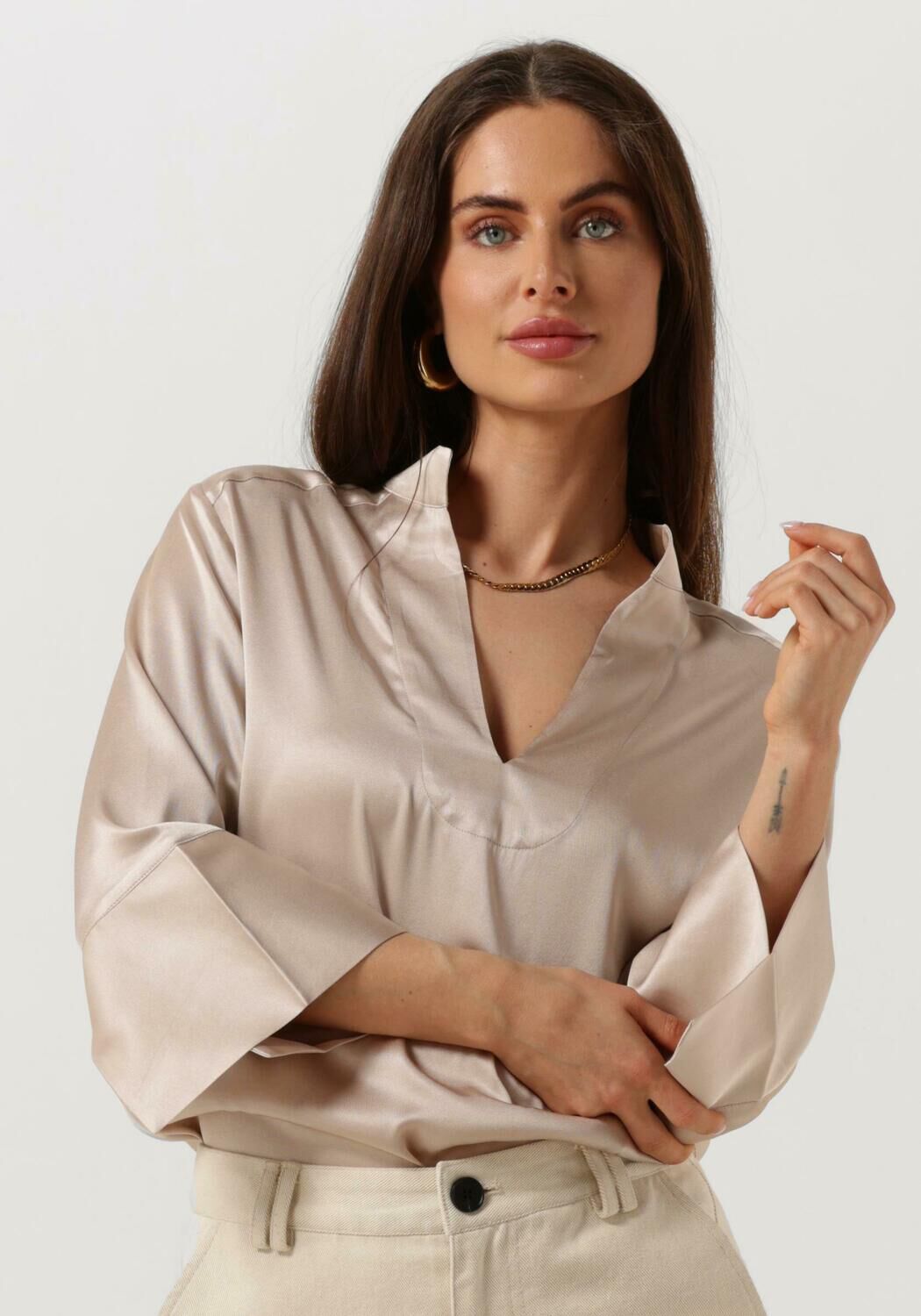 Dea Kudibal Blouse Dames Lysanna, Maat: M, Kleur: Beige