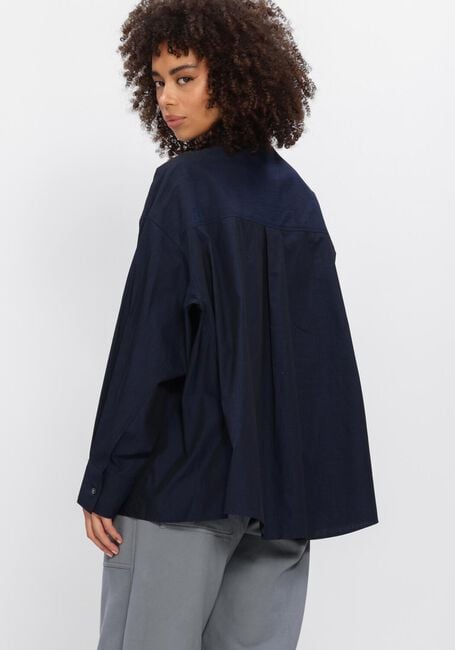 Donkerblauwe CLOSED Blouses CAPE SHIRT - large