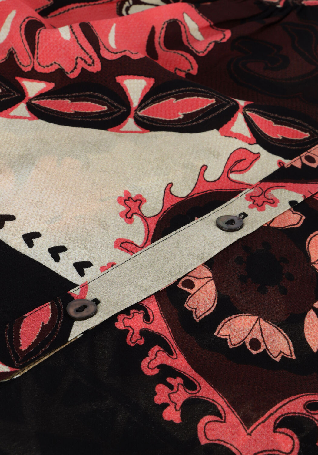 Zwarte SUMMUM Blouses TOP SCARF PRINT - large