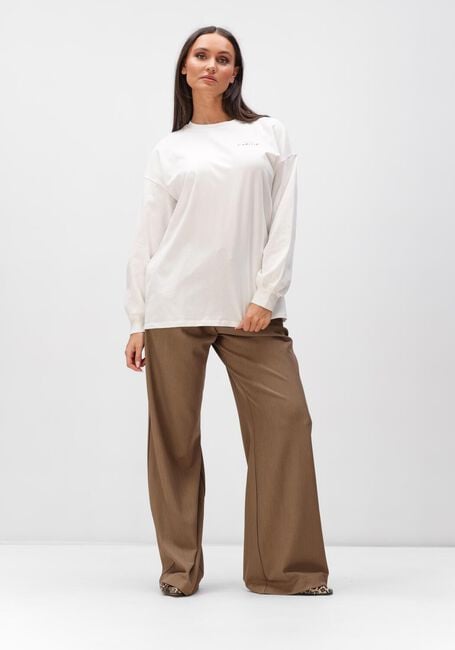 Gebroken wit HAUTE L'AMITI&Eacute; Tops & T-shirts STUDIO LS PRINT TEE - large