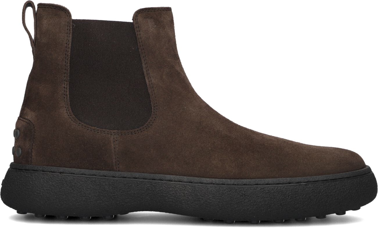 Tod's Chelsea Boots Heren Xxmo6l00p20re0, Maat: 42, Materiaal: Suède, Kleur: Bruin